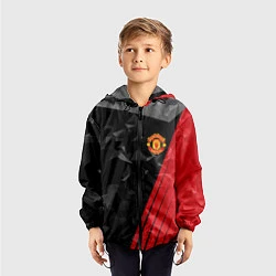Ветровка с капюшоном детская FC Manchester United: Abstract, цвет: 3D-черный — фото 2