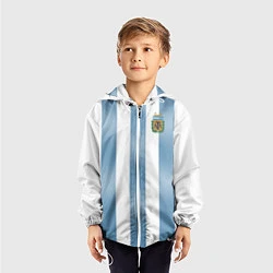 Ветровка с капюшоном детская Сборная Аргентины: ЧМ-2018, цвет: 3D-белый — фото 2