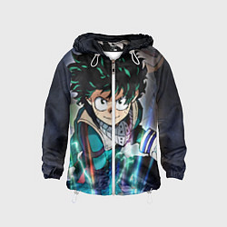 Ветровка с капюшоном детская My Hero Academia синий свет, цвет: 3D-белый