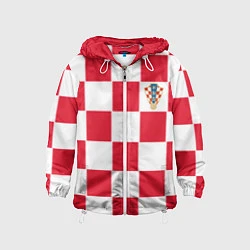 Ветровка с капюшоном детская Сборная Хорватии: Домашняя ЧМ-2018, цвет: 3D-белый