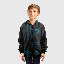 Ветровка с капюшоном детская Team Liquid: Carbon Style, цвет: 3D-черный — фото 2