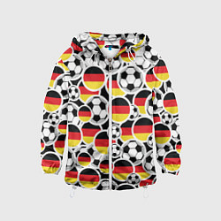 Ветровка с капюшоном детская Германия: футбольный фанат, цвет: 3D-белый