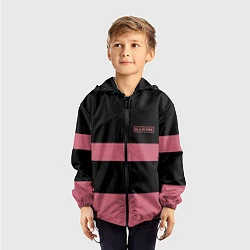 Ветровка с капюшоном детская Black Pink: Logo, цвет: 3D-черный — фото 2