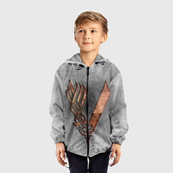 Ветровка с капюшоном детская Vikings, цвет: 3D-черный — фото 2