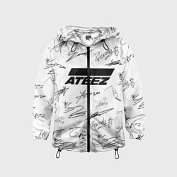 Ветровка с капюшоном детская ATEEZ АВТОГРАФЫ, цвет: 3D-черный