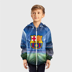 Ветровка с капюшоном детская FC Barcelona, цвет: 3D-белый — фото 2