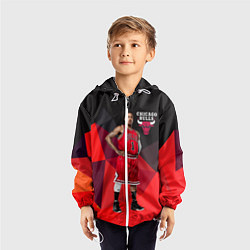 Ветровка с капюшоном детская Chicago Bulls, цвет: 3D-белый — фото 2