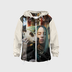 Ветровка с капюшоном детская BILLIE EILISH, цвет: 3D-белый