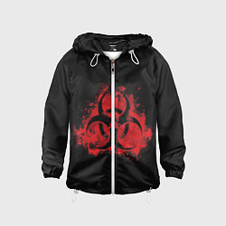 Ветровка с капюшоном детская Plague Inc, цвет: 3D-белый