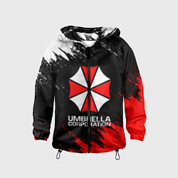 Ветровка с капюшоном детская UMBRELLA CORP, цвет: 3D-черный