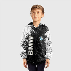 Ветровка с капюшоном детская BMW, цвет: 3D-черный — фото 2