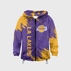 Ветровка с капюшоном детская LA LAKERS, цвет: 3D-черный