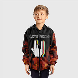 Ветровка с капюшоном детская Let's Rock, цвет: 3D-черный — фото 2