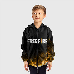 Ветровка с капюшоном детская Free Fire, цвет: 3D-черный — фото 2