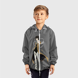 Ветровка с капюшоном детская Osamu Dazai, цвет: 3D-белый — фото 2