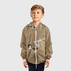 Ветровка с капюшоном детская Osamu Dazai, цвет: 3D-белый — фото 2