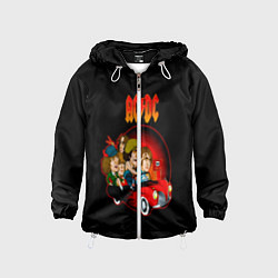 Ветровка с капюшоном детская ACDC, цвет: 3D-белый