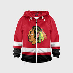 Ветровка с капюшоном детская Chicago Blackhawks, цвет: 3D-белый