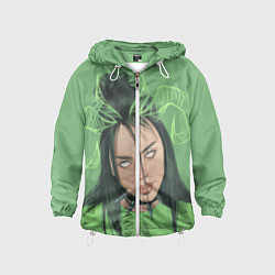 Ветровка с капюшоном детская Billie Eilish, цвет: 3D-белый