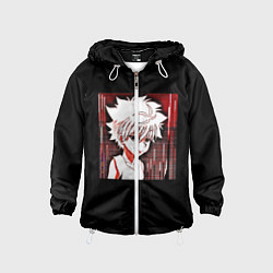 Ветровка с капюшоном детская Hunter x Hunter Киллуа Killua, цвет: 3D-белый