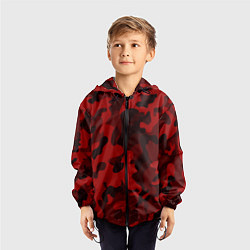 Ветровка с капюшоном детская RED MILITARY, цвет: 3D-черный — фото 2