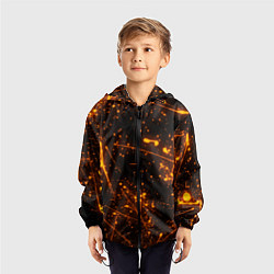 Ветровка с капюшоном детская FLAME, цвет: 3D-черный — фото 2