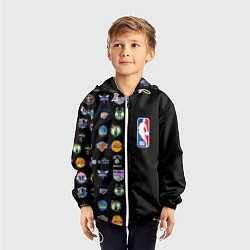 Ветровка с капюшоном детская NBA Team Logos 2, цвет: 3D-белый — фото 2