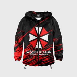 Ветровка с капюшоном детская Umbrella Corporation, цвет: 3D-черный