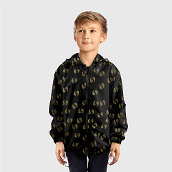 Ветровка с капюшоном детская 6ix9ine Gold, цвет: 3D-черный — фото 2