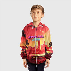 Ветровка с капюшоном детская HOTLINE MIAMI, цвет: 3D-белый — фото 2