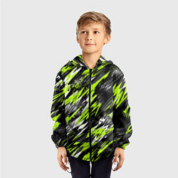 Ветровка с капюшоном детская Спортивный стиль, цвет: 3D-черный — фото 2
