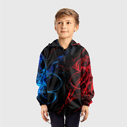 Ветровка с капюшоном детская SMOKE COLOR, цвет: 3D-черный — фото 2