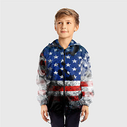 Ветровка с капюшоном детская США, цвет: 3D-черный — фото 2