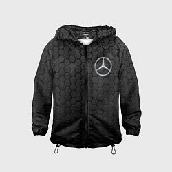 Ветровка с капюшоном детская MERCEDES-BENZ AMG, цвет: 3D-черный