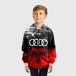 Ветровка с капюшоном детская AUDI, цвет: 3D-черный — фото 2