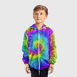 Ветровка с капюшоном детская ХИППИ, цвет: 3D-белый — фото 2