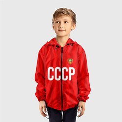 Ветровка с капюшоном детская Форма сборной СССР, цвет: 3D-черный — фото 2