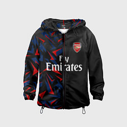 Ветровка с капюшоном детская ARSENAL UNIFORM 2020, цвет: 3D-черный