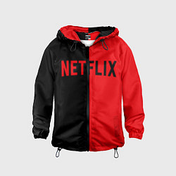Ветровка с капюшоном детская NETFLIX, цвет: 3D-черный