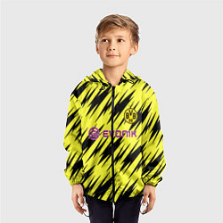 Ветровка с капюшоном детская Borussia 2020-2021 г, цвет: 3D-черный — фото 2
