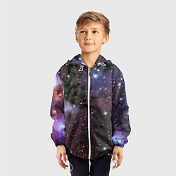 Ветровка с капюшоном детская Галактика S, цвет: 3D-белый — фото 2