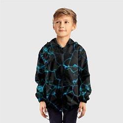 Ветровка с капюшоном детская Ice Texture, цвет: 3D-черный — фото 2