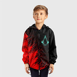Ветровка с капюшоном детская Assassins Creed Valhalla, цвет: 3D-черный — фото 2