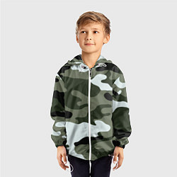 Ветровка с капюшоном детская Camouflage 2, цвет: 3D-белый — фото 2