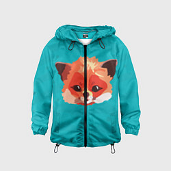 Ветровка с капюшоном детская Лисичка, цвет: 3D-черный