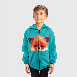 Ветровка с капюшоном детская Лисичка, цвет: 3D-черный — фото 2