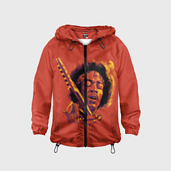 Ветровка с капюшоном детская Джимми Хендрикс, цвет: 3D-черный