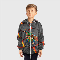 Ветровка с капюшоном детская MINECRAFT МАНКРАФТ, цвет: 3D-белый — фото 2