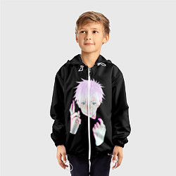 Ветровка с капюшоном детская ГОДЖО САТОРУ GOJO SATORU, цвет: 3D-белый — фото 2