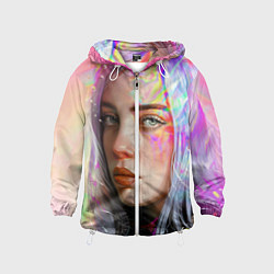 Ветровка с капюшоном детская Billie Eilish, цвет: 3D-белый